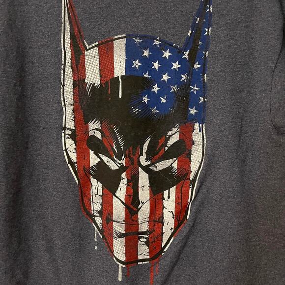 Batman American Flag T-Shirt Men's Large DC Comics 2010s Vintage Distressed USA - Picture 3 of 4